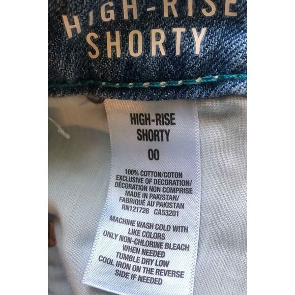 Aeropostale Shorty High Rise Jean Shorts Size 00 - Picture 4 of 4